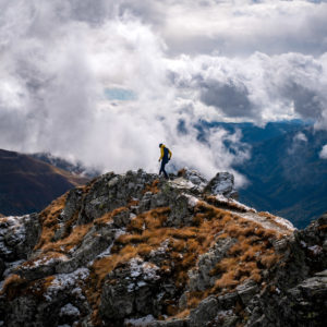 Hiker in Mountains